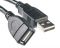 Кабель PowerPlant (KD00AS1212) USB2.0(AF)-USB2.0(AM), 5м, One ferrite, Black