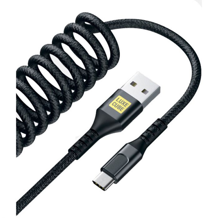 Кабель Luxe Cube Dynamic USB - USB Type-C (M/M), 1.5 м, Black (4446689101342)