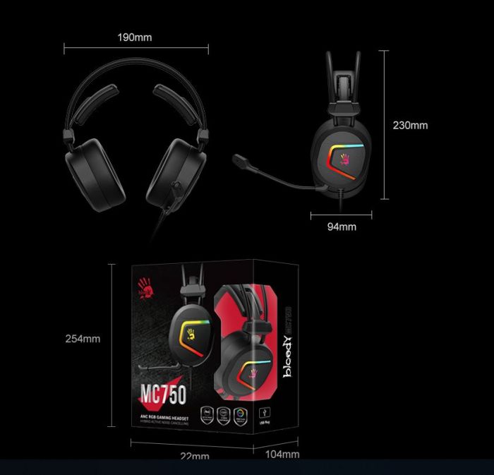 Гарнітура A4Tech MC750 Bloody Black