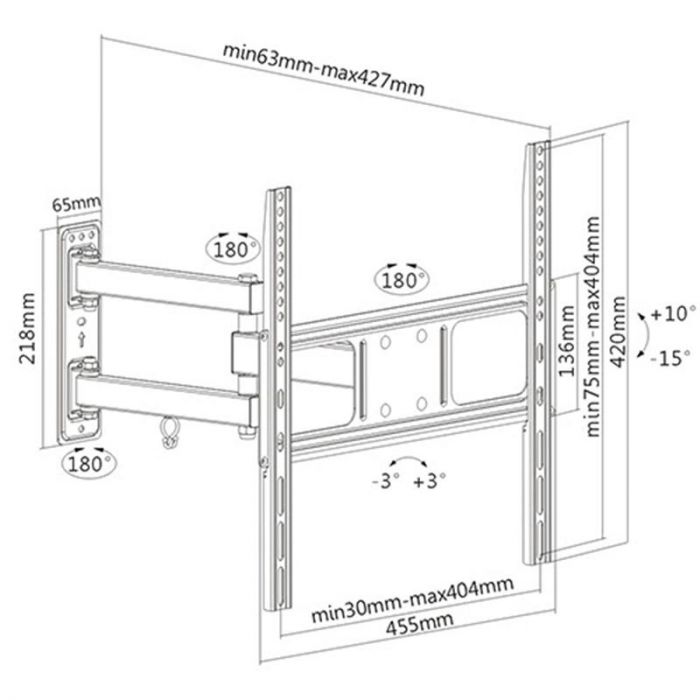 Кронштейн Brateck LPA52-443 (VESA400х400)