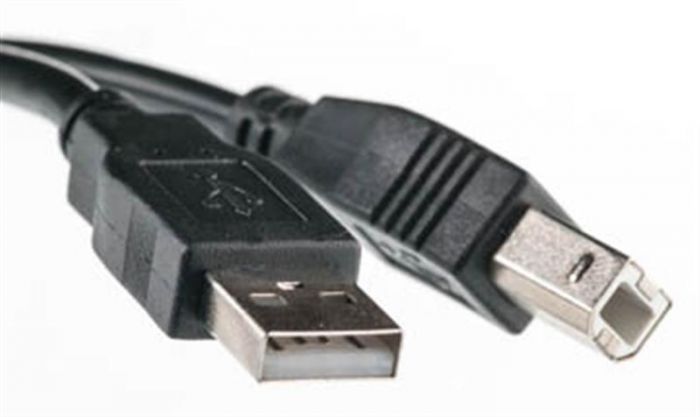 Кабель PowerPlant (KD00AS1227) USB2.0(AM)-USB2.0(BM), 5м, Black, one ferrite
