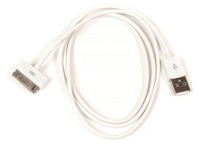 Кабель PowerPlant USB-Apple 30pin, 1м White (DV00DV4045)