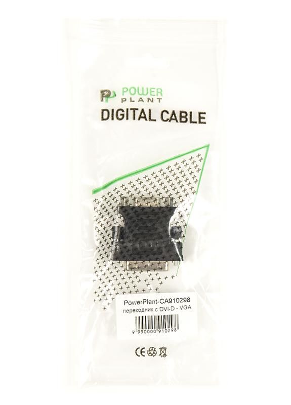 Адаптер PowerPlant (CA910298) DVI-D-VGA, Black