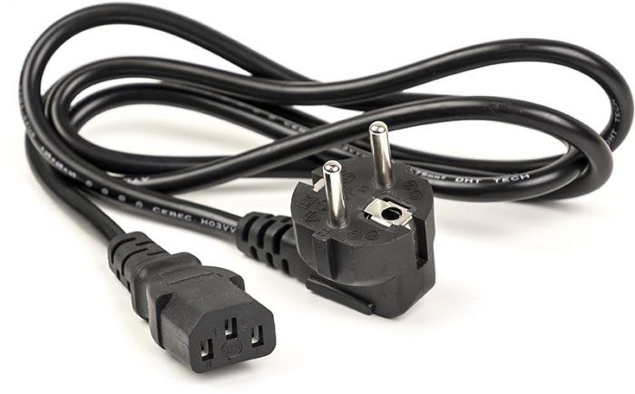 Кабель живлення PowerPlant (CA910656) CEE7/7-C13, 1.8м