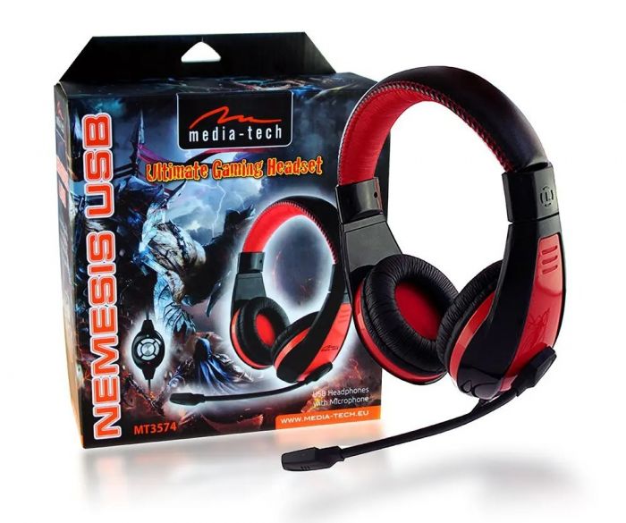 Гарнітура Media-Tech Nemesis USB Black/Red (MT3574)