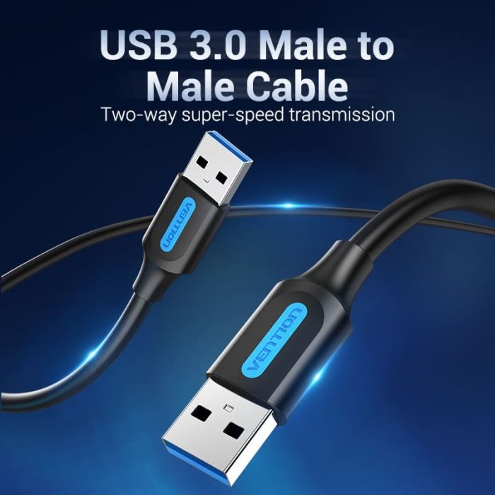 Кабель Vention USB - USB V 3.0 (M/M), 0.5 м, Black (CONBD)