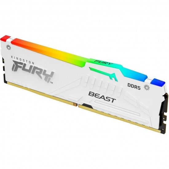 Модуль пам`ятi DDR5 32GB/5600 Kingston Fury Beast RGB EXPO White (KF556C36BWEA-32)