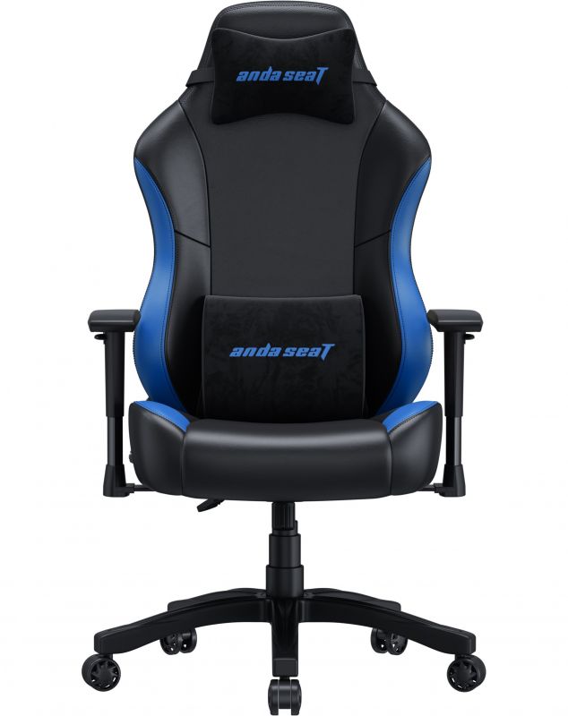 Крісло для геймерів Anda Seat Luna Size L PVC Black/Blue (AD18-48-BS-PV)