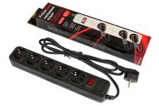 Фільтр живлення FrimeCom (FC-B4005W 1.8 B) 5 розеток, 1.8 м, чорний (коробка)