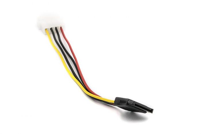 Кабель живлення PowerPlant (CA910953) Molex - SATA, 0.15 м