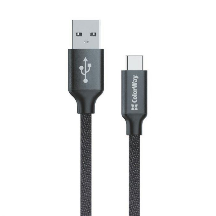 Кабель ColorWay USB - USB-C (M/M), 2 м Black (CW-CBUC008-BK)
