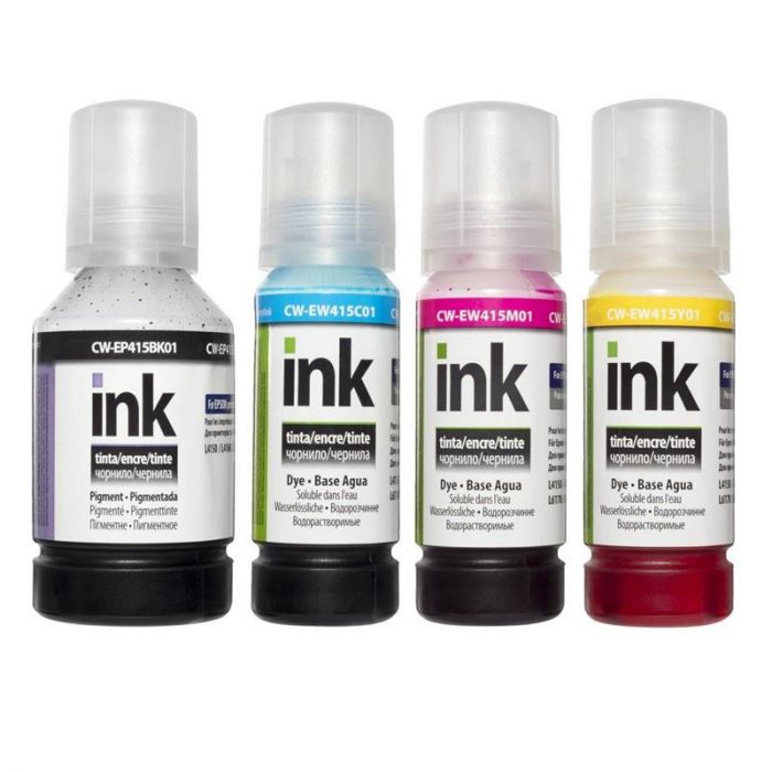 Комплект чорнил ColorWay EPSON L4150/4160/6160/6170 BK/С/M/Y (ColorWay-EP415/EW415SET01) 127мл+3*70мл
