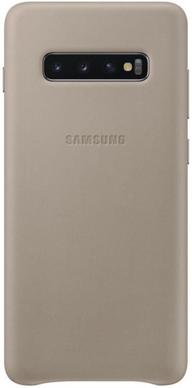 Чохол-накладка Samsung Leather Cover для Samsung Galaxy S10+ SM-G975 Gray (EF-VG975LJEGRU)