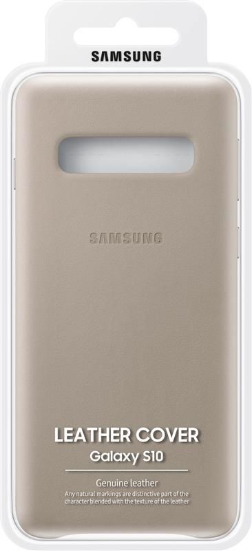 Чохол-накладка Samsung Leather Cover для Samsung Galaxy S10 SM-G973 Gray (EF-VG973LJEGRU)