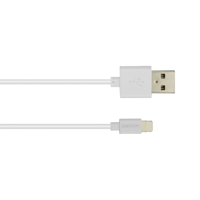 Кабель Canyon USB - Lightning (M/M) 1 м, White (CNS-MFICAB01W)