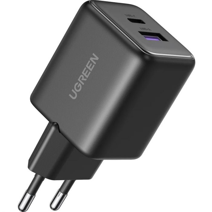 Зарядний пристрій Ugreen X516 2xUSB 30W (USB-A + USB-C) Black (65014)