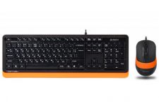 Комплект (клавіатура, миша) A4Tech F1010 Black/Orange