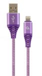 Кабель Cablexpert USB - Lightning, преміум (M/M), 1 м, фіолетовий (CC-USB2B-AMLM-1M-PW)