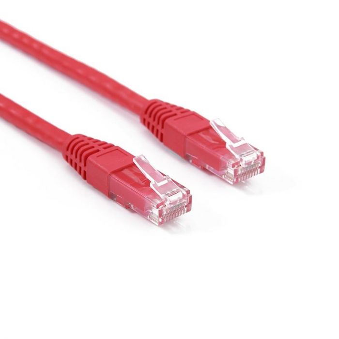 Патч-корд литий, UTP, RJ45, Cat.5e, 2m, червоний