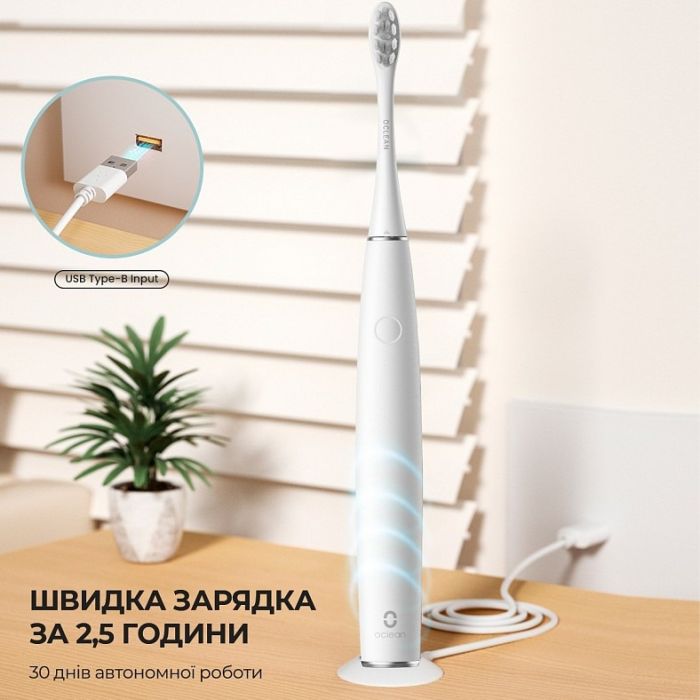 Розумна зубна електрощітка Oclean Air 2T Electric Toothbrush White (6970810552324)