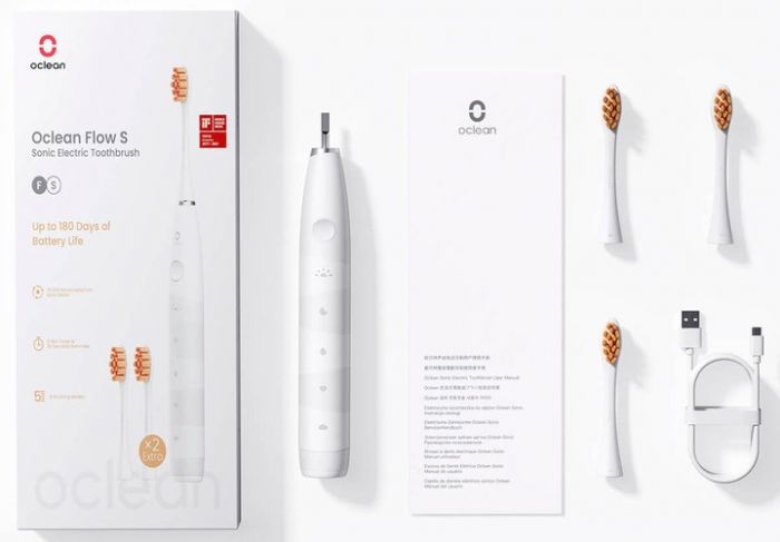 Розумна зубна електрощітка Oclean Flow S Sonic Electric Toothbrush White (6970810552959)