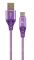 Кабель Cablexpert USB - USB Type-C V 2.0 (M/M), 2 м, Purple/White (CC-USB2B-AMCM-2M-PW)