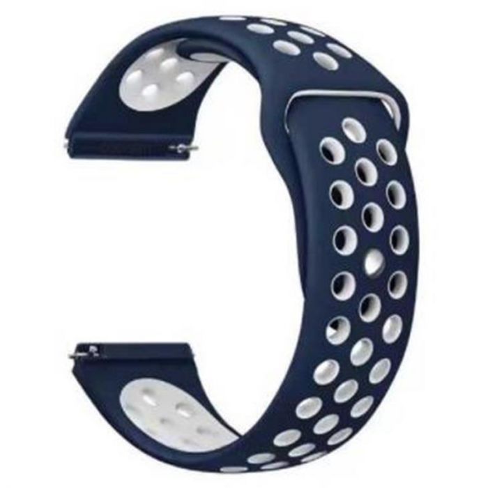 Ремінець BeCover Nike Style для Amazfit Stratos 1/2/2S/3/GTR 2/GTR 47mm/GTR Lite 47mm/Nexo/Pace Blue-White (705815)