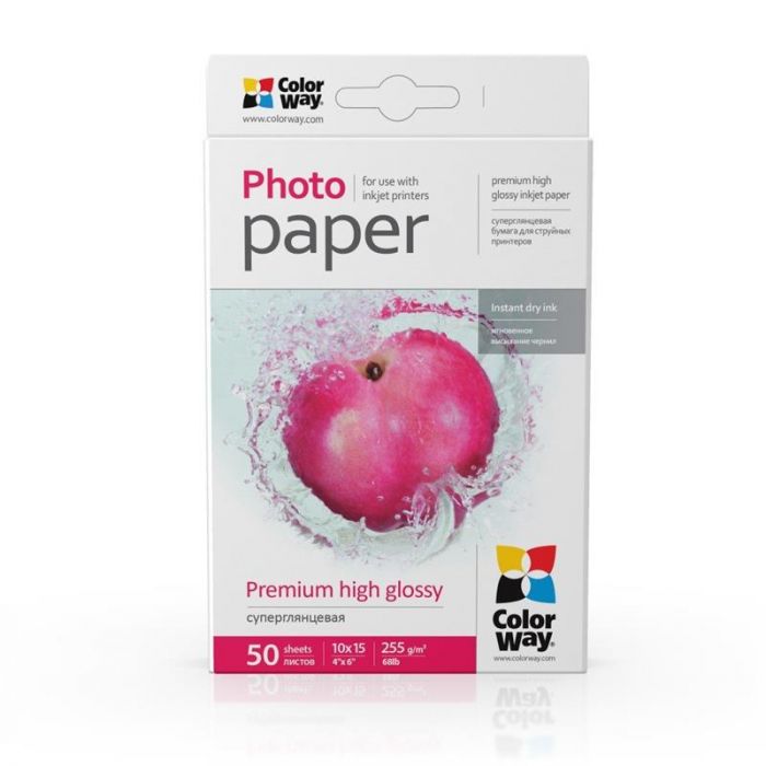 Фотопапiр CW суперглянсовий 255г/м2 10х15см 50арк. (PSG2550504R)