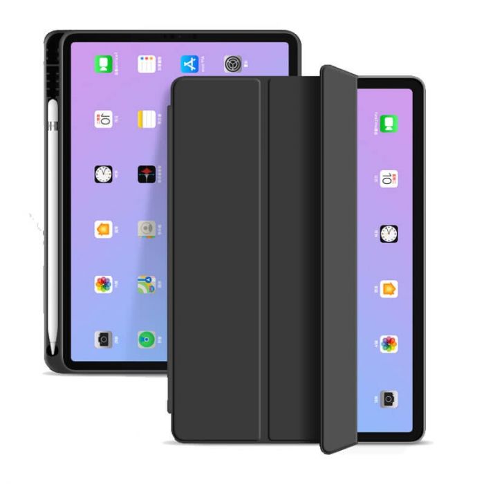 Чохол-книжка BeCover Tri Fold Soft TPU з кріпленням Apple Pencil для Apple iPad Air (4/5) 2020/2022 10.9" Black (711106)