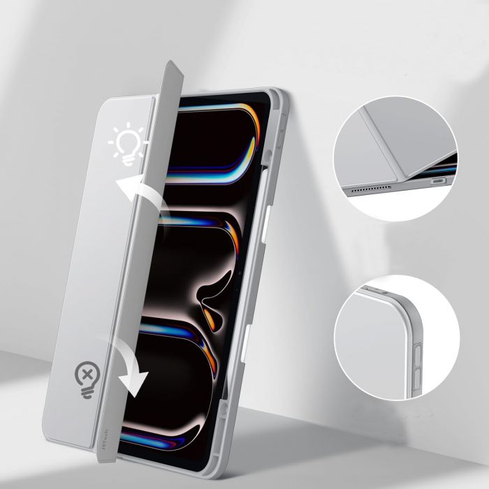 Чохол-книжка BeCover Soft Edge TPU з кріпленням Apple Pencil для Apple iPad Pro 12.9 2020/2021/2022 Gray (711709)