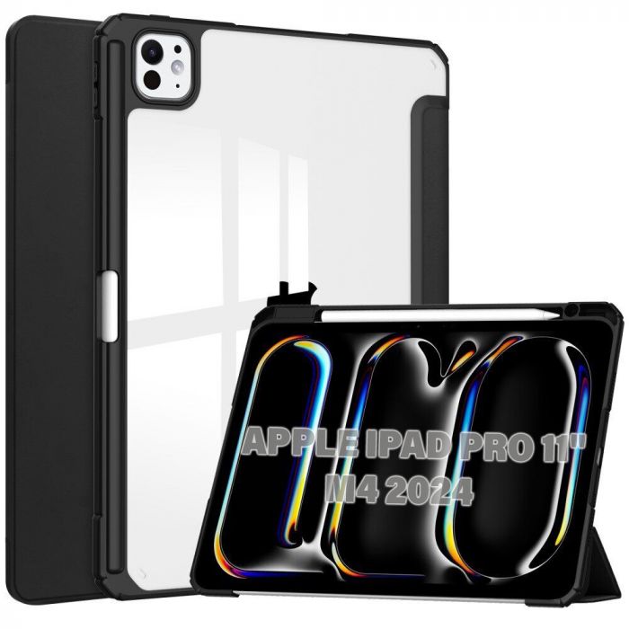 Чохол-книжка BeCover Soft Edge TPU з кріпленням Apple Pencil для Apple iPad Pro 11" M4 2024 Black (711714)