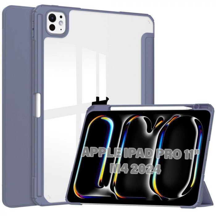Чохол-книжка BeCover Soft Edge TPU з кріпленням Apple Pencil для Apple iPad Pro 11" M4 2024 Purple (711716)