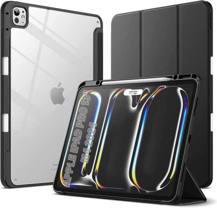 Чохол-книжка BeCover Soft Edge TPU з кріпленням Apple Pencil для Apple iPad Pro 13" M4 2024 Black (711717)