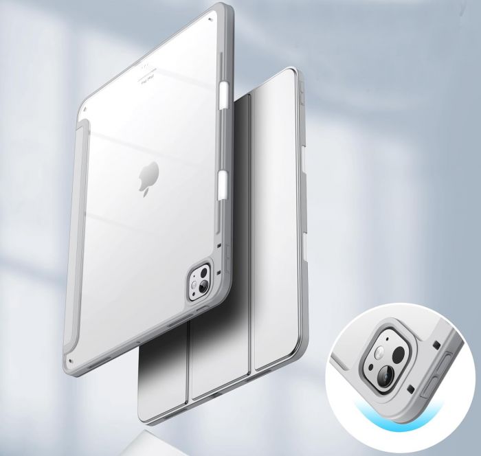 Чохол-книжка BeCover Soft Edge TPU з кріпленням Apple Pencil для Apple iPad Pro 13" M4 2024 Gray (711718)