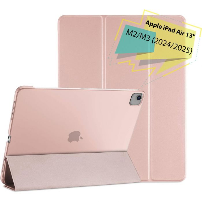Чохол-книжка BeCover Tri Fold Hard для Apple iPad Air 13" M2 2024 Pink (711724)