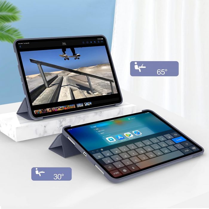 Чохол-книжка BeCover Tri Fold Soft TPU Silicone для Apple iPad Pro Pro 13" M4 2024 Purple (711754)