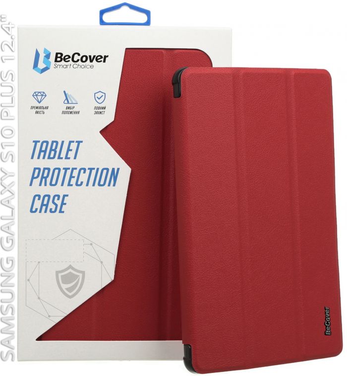 Чохол-книжка BeCover Smart Case для Samsung Galaxy Tab S10 Plus SM-X820/SM-X826 Red Wine (712239)
