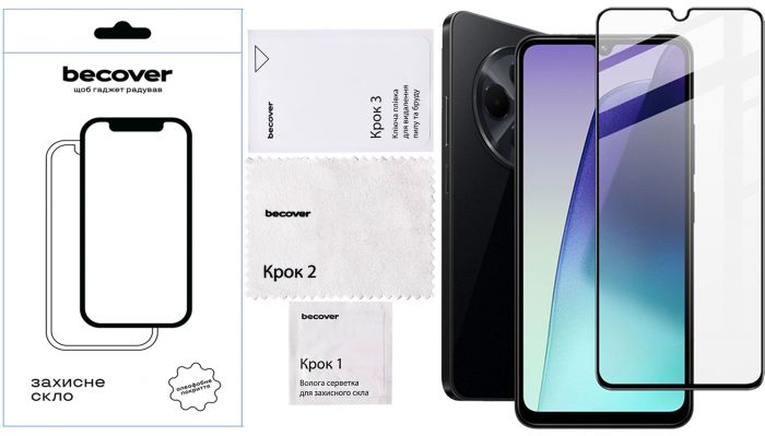 Захисне скло BeCover для Xiaomi Redmi 14C 4G / Poco C75 Black (712320)