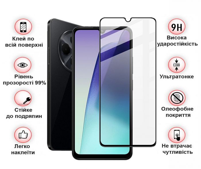 Захисне скло BeCover для Xiaomi Redmi 14C 4G / Poco C75 Black (712320)