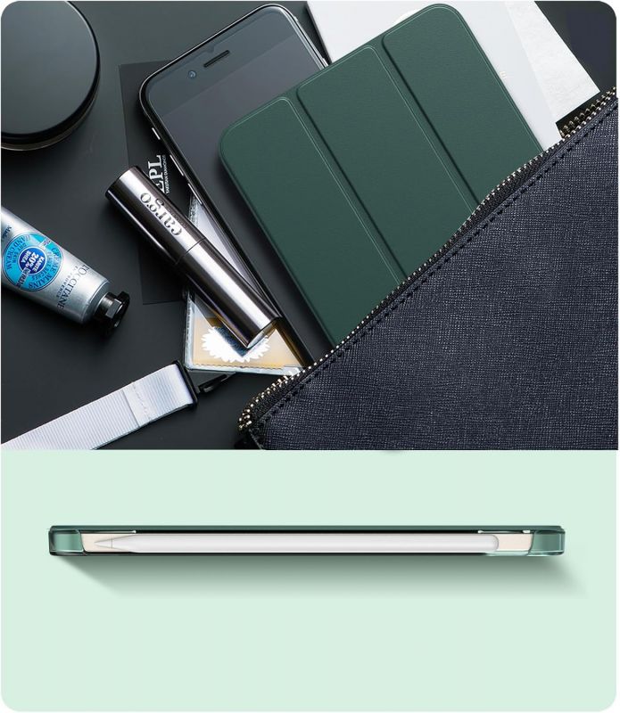 Чохол-книжка BeCover Tri Fold Hard для Apple iPad Mini 7 2024 8.3" Dark Green (712451)