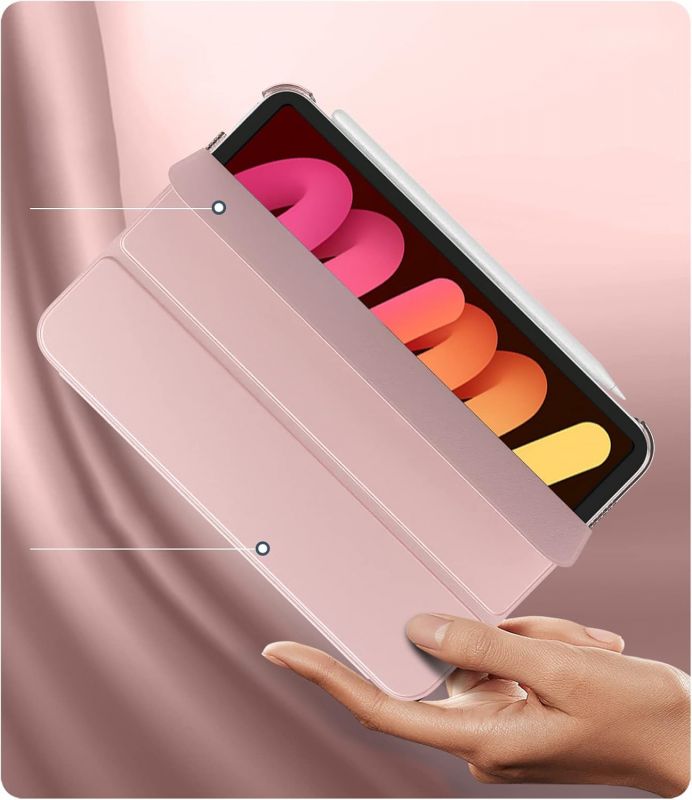 Чохол-книжка BeCover Tri Fold Hard для Apple iPad Mini 7 2024 8.3" Pink (712454)