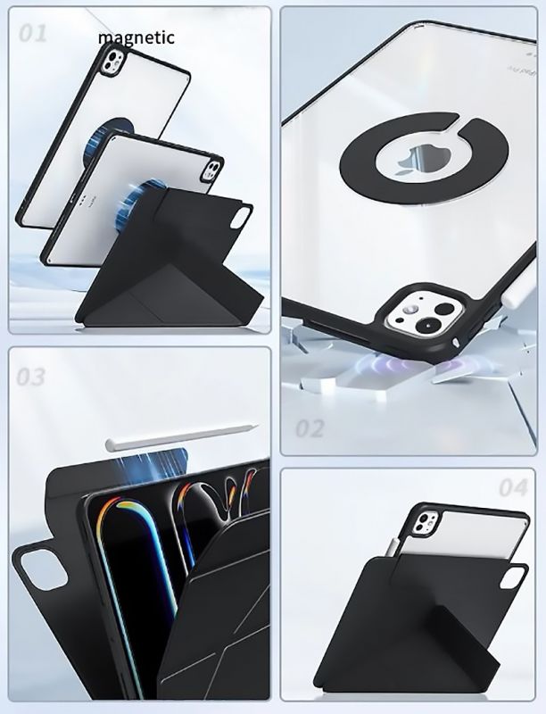 Чохол-книжка BeCover Ultra Slim Origami Flex для Apple iPad Pro 11 M4 (2024) Black (712977)