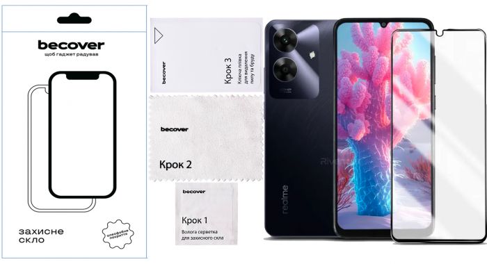 Захисне скло BeCover для Realme Note 60 Black (713033)