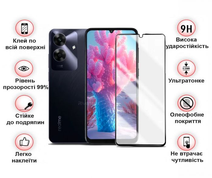 Захисне скло BeCover для Realme Note 60 Black (713033)