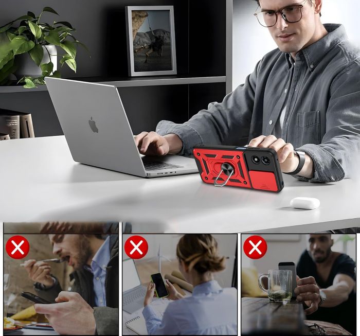 Чохол-накладка BeCover Military для Motorola Moto G04/G04s Red (713065)