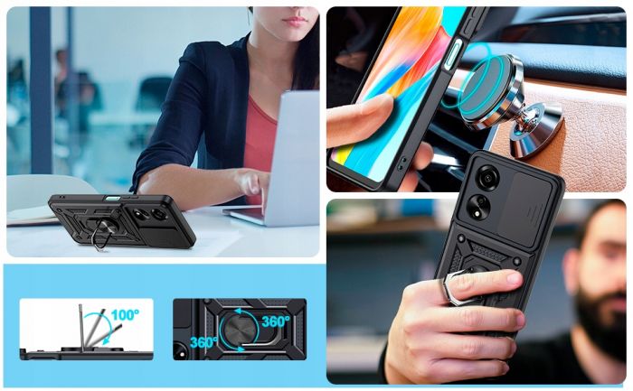 Чохол-накладка BeCover Military для Oppo A60 Black (713078)