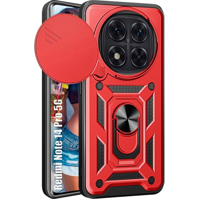 Чохол-накладка BeCover Military для Xiaomi Redmi Note 14 Pro 5G Red (713096)