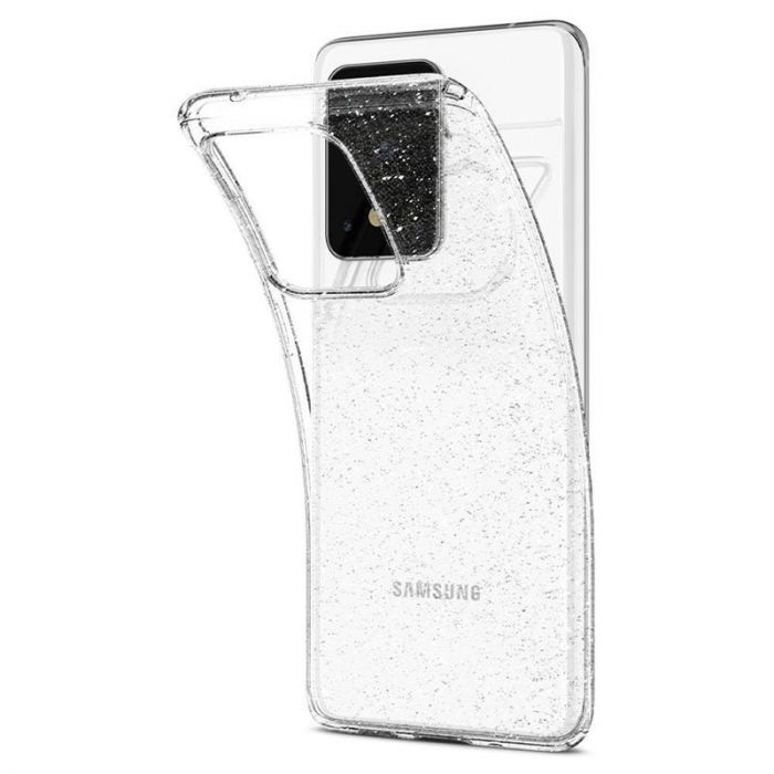 Чохол-накладка Spigen Liquid Crystal Glitter для Samsung Galaxy S20 Ultra SM-G988 Crystal Quartz (ACS00710)