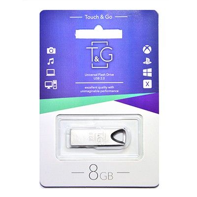 Флеш-накопичувач USB 8GB T&G 117 Metal Series Silver (TG117SL-8G)