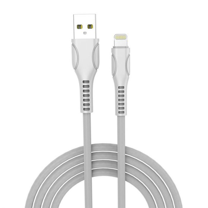 Кабель ColorWay USB-Lightning (line-drawing), 2.4А, 1м, White (CW-CBUL027-WH)